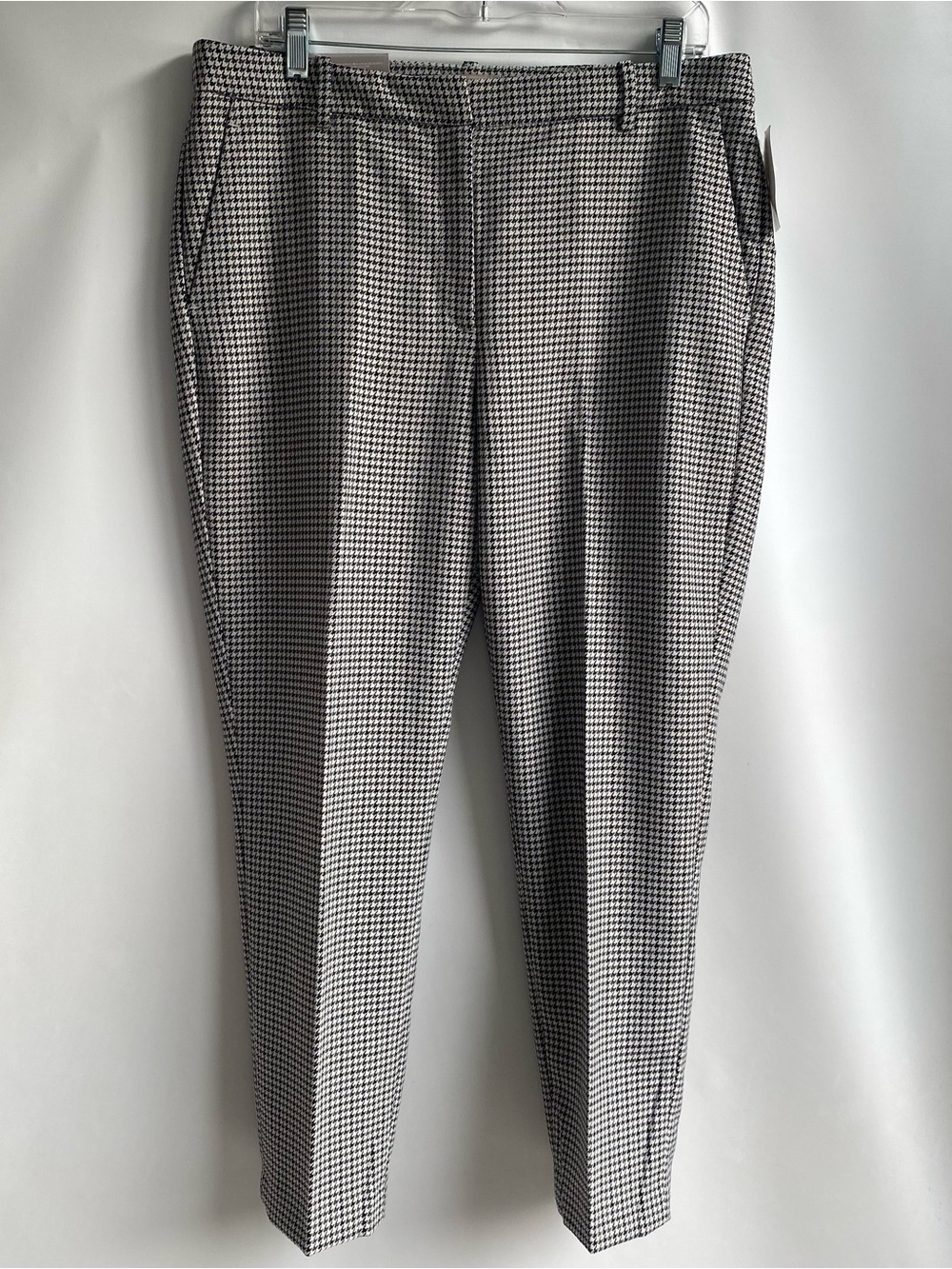 Women’s business casual work pants 12 Houndstooth Plaid preppy academia slacks